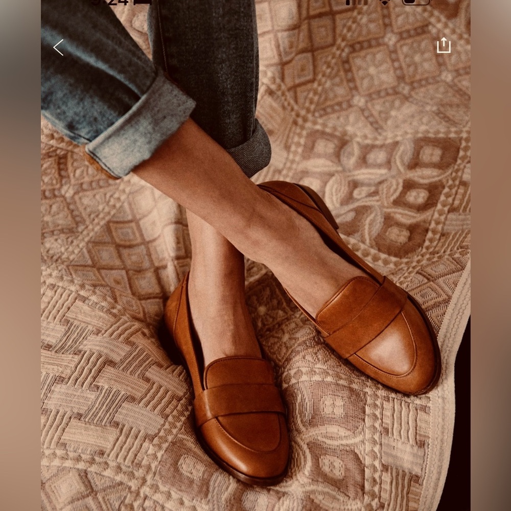 Sezane Michel Elegant Brown Leather Loafers